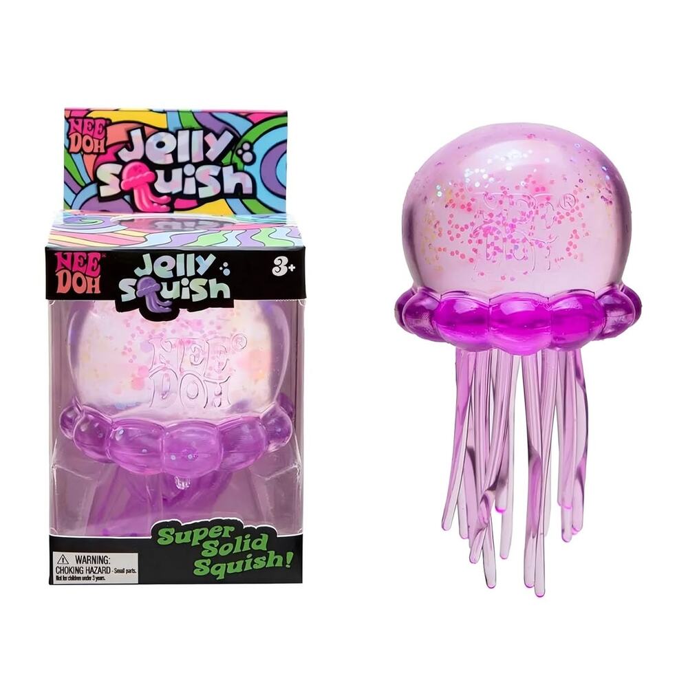 NeeDoh Jelly Squish - PURPLE - Super Solid Squish Sensory Fidget Toy -  NIB!